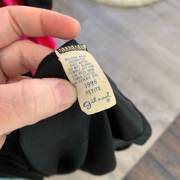 Vintage 1960s Gilead 6996 Black Nylon Long Robe Nightgown Set Size Small - Picture 8 of 8